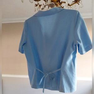 Croft and Barrow Blouse - S - Light blue - Cinching Back Ties